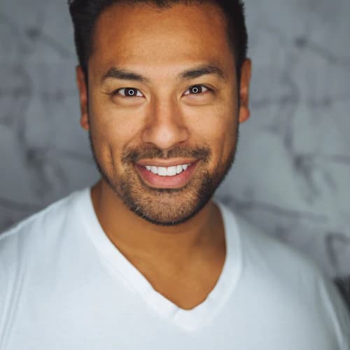 Male model portrait smiling